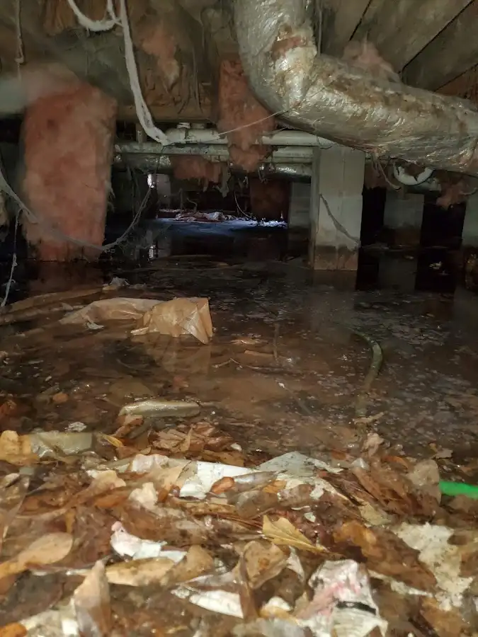 Crawl space flood assessment for Commercial Water Damage Restoration in Olmsted Falls